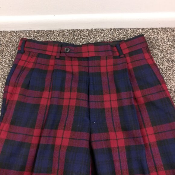 Vintage Brooks Brothers Dress Pants Flannel Wool Tartan Plaid 30x30 *Flaw